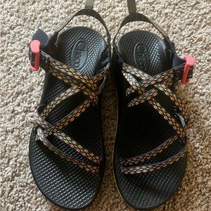 Chaco Sandals Navy and Neon Yellow